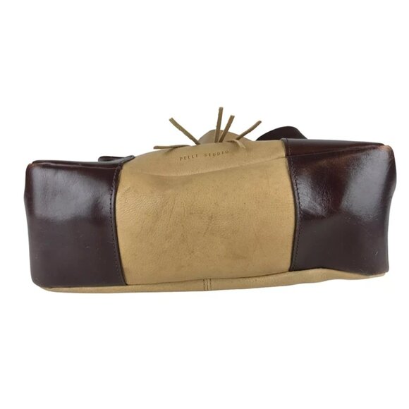 Wilsons Leather Womens Beige Brown Pelle Studios Shoulder Strap Crossbody Bag - Picture 7 of 10